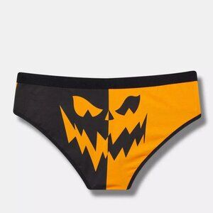 Torrid Panties 4X Pumpkin Hipster Cotton Mid Rise Jack o Lantern Plus Size Panty